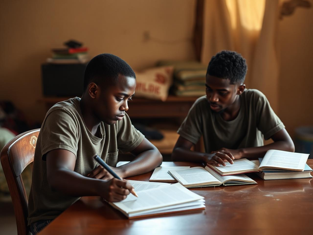 Enseignant répétiteur accompagnant un élève